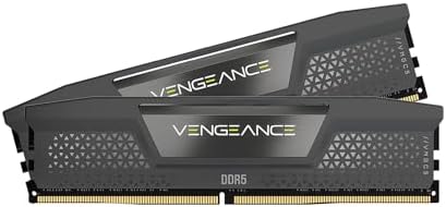 CORSAIR Vengeance DDR5 64GB (2x32GB) DDR5 6000MHz CL30 AMD Expo Intel XMP iCUE Compatible Computer Memory – Gray (CMK64GX5M2B6000Z30)