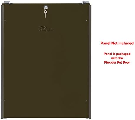 Plexidor Easy Slide Tracks for Security Panel that's Included with Extra Large Bronze Plexidor Pet Doors - Easy Mount, Easy Locking Security Panel Tracks
