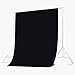 MOHOO 6x9FT Black Backdrop Photography, Black Muslin Backdrop with 6 Ring Metal Holding Clips, Solid Color Black Photo Backdrop, Black Backdrop for Photography Video Studio Photo Shot