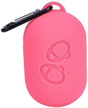 Chercherr Earphone Skin Case, Protective Cover Storage Case Key Chain Pouch Full Protection Silicone Ultra Lightweight Waterproof Headset Carrying Case for Samsung Gear IconX 2018 Edition (Pink)