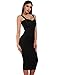 Whoinshop Women's Rayon Strap Celebrity Midi Evening Party Bandage Dress Black L