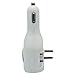 White 2-in-1 Car Home Wall Travel Charger Adapter Dual USB Ports for iPhone 6 6S, Plus, 5S 5C 5 4S - Samsung Galaxy S6, S6 Edge, S5, S4, S3, Mini, Active - Galaxy Note 5 4 3 2 Edge - LG G2 G3 G4 V10