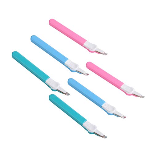 6pcs- Professional Staple Remover, Puller Rubberized Staples Remover Staple Removal Tool for School Office Home(3 Colors, 2 Each)