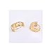 18k Gold Plated Crystal Stud Round Earrings for Girls Jewelry Little Hoop Earrings hoerGs0449