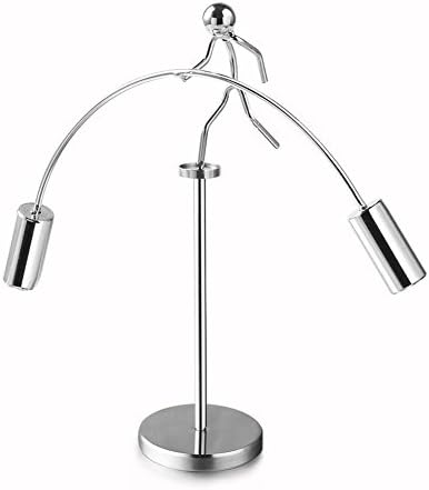 Balance Toy Weightlifter Kinetic Art Home Office Decor Desktop Ornaments Iron Crafts with Gift Box