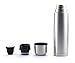 Stainless Steel Vacuum Insulated Flask: Thermos Construction with Cup Cap and Pourable Stopper, 16.9 Ounces, For Hot or Cold Beverages