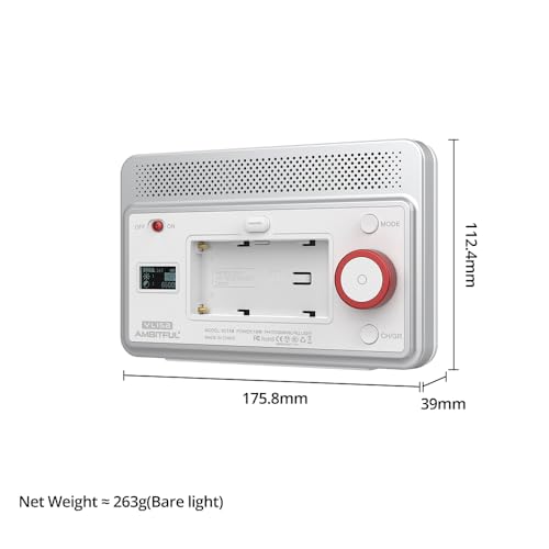 AMBITFUL Video Lighting with App Control, RGB Full Colour, 10 FX Effects, Hot Shoe Base for Photography Video Lighting Studio, CRI/TLCI 95+ (VL15C