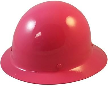 hot pink full brim hard hats
