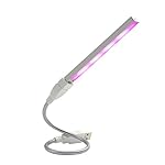 LEDIARY 3W Portable LED Plant Grow Light With 360 Degree Flexible Gooseneck for Indoor Plants Greenhouse,USB Power Supply