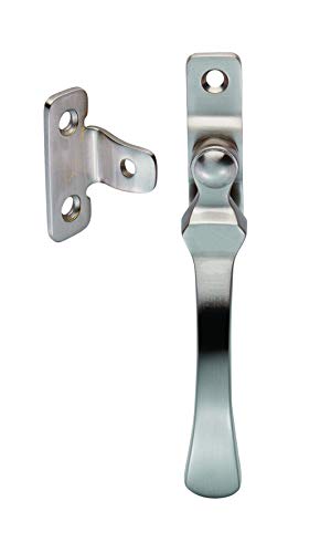 VICTORIAN - CASEMENT FASTENER (WEDGE PATTERN - LOCKABLE) SATIN NICKEL