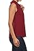 ReneeC. Women's V Neck Sleeveless Draped Sexy Summer Tank Blouse Top (Large, Burgundy)