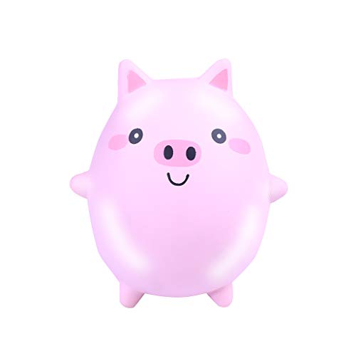 Naiflowers Mochi Toy, Jumbo Fun Squeeze Squishies Toys for Party Favors, Birthday Gifts for Boys Girls, Animal Pig Squishies Toys, No- Toxic Kawaii Soft Scented Slow Rising Stress Relief Toys (Pink)