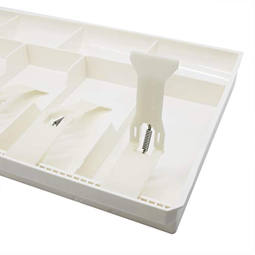 Cash Money Tray Replacement Drawer Register Insert Tray Storage Case with Plastic Clip (5 Bill/4 Coin-White) - Thumbnail 7