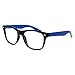 grinderPUNCH Kids Nerd Fake Glasses Clear Lens Colored Arms Geek Costume Children's (Age 3-10) Blue
