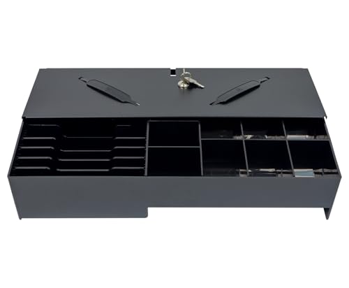 Inserto per Cassetto Portadenaro, Regolazione della larghezza del divisorio, Inserto sostituibile, Sei scomparti per Banconote, Inserto per Otto Diverse Denominazioni di Monete, HDWR HD-WS46