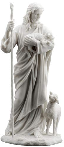wu Jesus The Good Shepherd Statue Sculpture 11 Â½-Inch (White)
