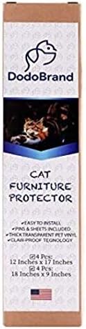DodoBrand | Eight(8) X-Large Furniture Protector from Cats | Pet Friendly Couch Protector | Cat Scratch Deterrent | Upholstery Cat Repellent | Furniture Guard | 4 Pcs (17” x 12”) + 4 Pcs (18” x 9”)
