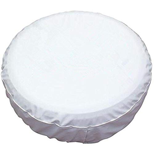 HEALiNK Spare Tire Covers 15 inch PVC Leather White Wheel Tire Cover Rim Protector for RV Jeep Toyota RAV4 Honda CRV All Cars (15" for Diameter 27"-29")