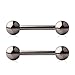 Ruifan Grade 23 Titanium Externally Threaded Shield Barbell Ring Bar Body Piercing 14G 9/16Inch 2PCS