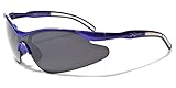 Kids AGE 3-12 Sports Half Frame Cycling Baseball Sport Sunglasses - Blue