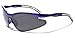 Kids AGE 3-12 Sports Half Frame Cycling Baseball Sport Sunglasses - Blue