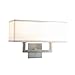 Linea di Liara Sofia 2-Light Modern Wall Sconce Wall Lighting Fixture Brushed Nickel with White Fabric Shade Hallway Indoor Wall Lights Wall Lamp for Bedroom and Bathroom Sconces, UL Listed