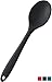 StarPack Basic Silicone Spoon for Cooking - Dishwasher Safe Mixing Spoon for Baking - Rubber Spoon with Heat Resistance up to 480°F - Hygienic Mixing Spoon for Cooking & Serving (Gray Black)
