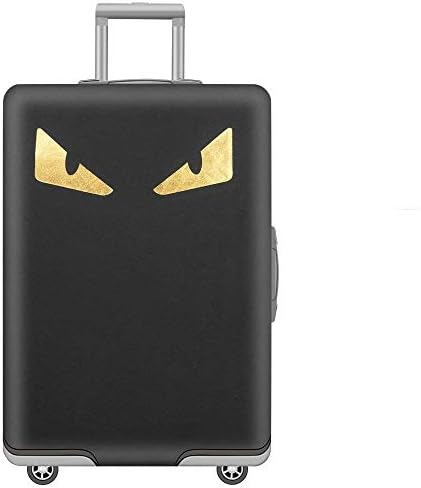 Yellow Monster Eyes White Monster Eyes Travel Luggage Cover Suitcase Protector Fits 18-32 Inch