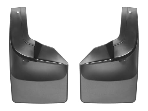 WeatherTech Custom No Drill Splash Guard MudFlaps for Ford Super Duty, Rear Pair (120066), Black at Amazon