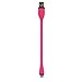 dCables Bendy & Durable Short Micro USB Charging Cable - 7 Inch - Pink - for Android