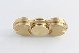 WeFidget's Premium Metal Fidget Spinners, EDC Spinners, Table Top Design, Relieve your Stress, Anxiety, ADHD, and Boredom! (Brass)