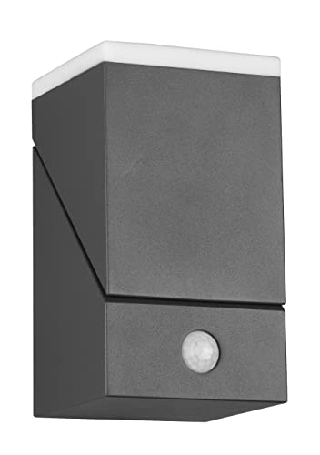 Trio Leuchten LED Außen Wandleuchte Avon 270669142, Aluminium Druckguss Anthrazit, Acryl, inkl. 7 Watt LED, Bewegungssensor mit Orientierungslicht