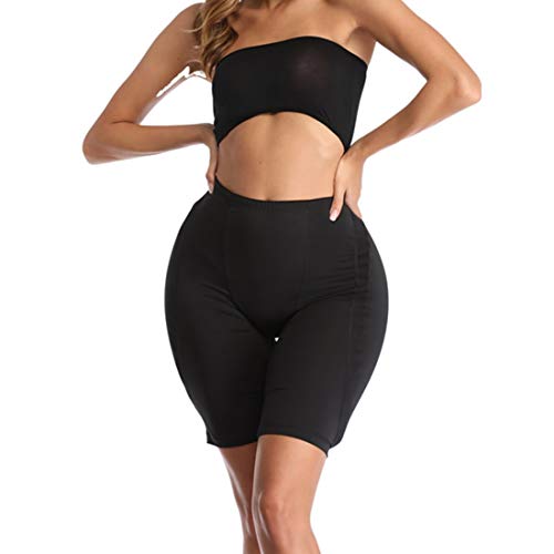 YUENA CARE Hip Butt Enhancer Shapewear Panty Sponge Padded Women Underwear for Crossdressing (Black Hip Pads Underwear, M)
