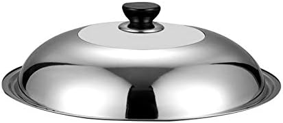flyingx Griddle Basting Cover, Large Griddle Dome Lid Round, Flat Pot Cover Stovetop Grill Pan For BBQ, Camping, Boiling, Cooking