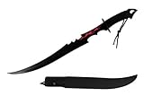 BladesUSA HK-1482DX Red Flame Samurai Fantasy Sword, Black, 26-Inch Length