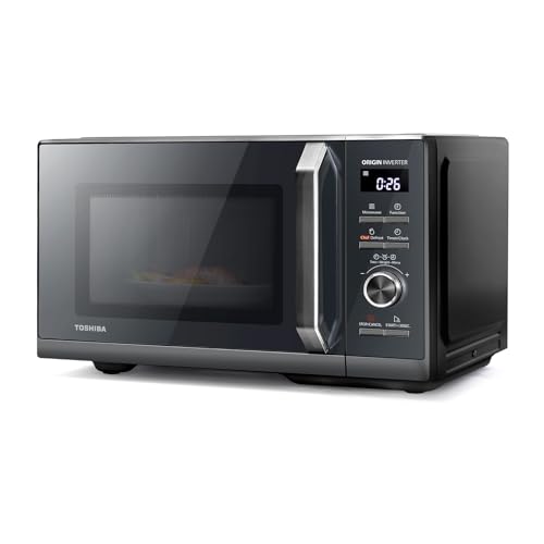 Toshiba MW3-AG25PFI(MG) Mikrowelle mit Grillfunktion - 25L 3-in-1 Kombigerät | 900W Origin-Inverter | 1100W Grill | Unterbau | Digital | 57dB Leise | Chef-Abtauung | Morandi-Grau