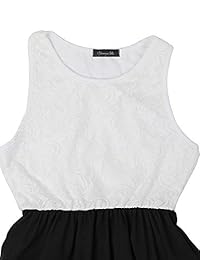 Blooming Jelly vestido largo casual con bolsillos, sin mangas, espalda cruzada, con encaje, suelto