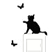 Wall Stickers, Franterd Cat- Light Switch Decor Decals, Art Mural Baby Nursery Room