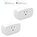 micmi Smart WiFi Plug, Compatible with Amazon Alexa Echo, Works with Google Home, IFTTT, No Hub Required, Smart Home WiFi Wireless, Remote Control Light Switch Socket, White (WiFi Plug 2pack)