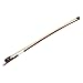 ammoon Octagonal 4/4 Cello Bow Horsehair Round Stick Ebony Frog Brazilwood (1/2 Size)