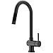 VIGO Gramercy 17'' H Single Handle Pull-Down Spout Kitchen Faucet in Matte Black-VG02008MB