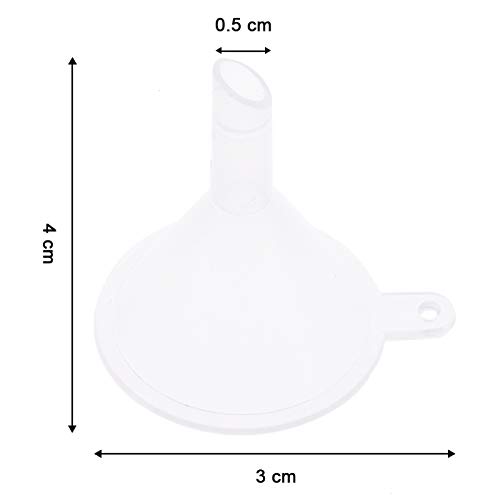 Funnels, 20 Plastic Mini Funnels For Filling Small Sample Liquid Emulsions, Essential Oils, Scientific Laboratory Chemicals, Arts And Crafts Supplies