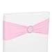 Anself 50PCS Wedding Elastic Spandex Chair Cover Sashes Bows Elastic Chair Bands with Buckle for Party Hotel Event Decorations