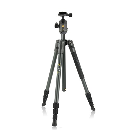 Vanguard VEO 2 204AB Black Aluminum Travel Tripod with VEO 2 BH-45 Ball Head for Sony, Nikon, Canon, Fujifilm Mirrorless, Compact System Camera (CSC), DSLR