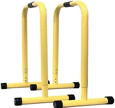 SOTASTIC 1 Pair Full Set Adjustable Dip Up Stand Station Tricep Strength Trainning Dips Body Self Weight Exercise Fitness Work Out Bar Heavy Duty Detachable for Home Office Gym 30in/35in25in