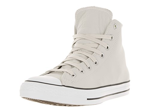 Converse Mens Unisex Chuck Taylor All Star Leather Hi Top Fashion Sneaker Shoe, Buff/Shadow, 9.5