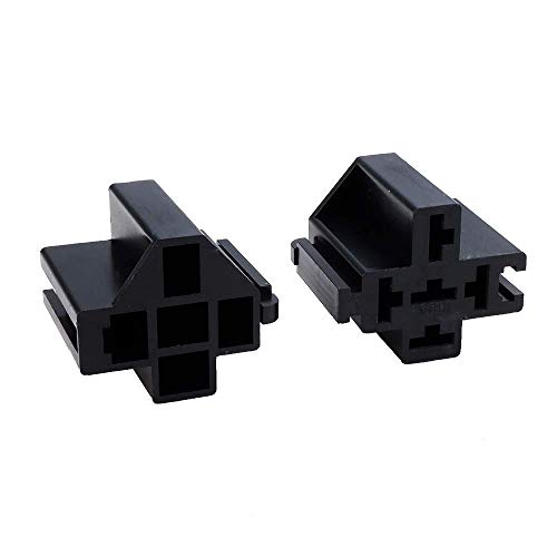 Relay Connector, MUYI 5 Pack Car Relay 12V Socket 5 Pin Connector 30Amp 40Amp 6.3mm Truck Vehicle Car Relay Box