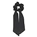 6Pcs Bandana Hair Scrunchies, Chiffon Elastic Hair Bands Hair Scarf, Vintage Hair Accessories Ropes Ponytail Holder Scrunchy Ties for Women Girls (6 Colors Pack B)