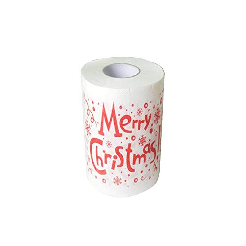 NEARTIME Christmas Pattern Roll Paper Print Interesting Toilet Paper Table Kitchen Paper - Thumbnail 3