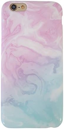 StylishHippos Cotton Candy Marble iPhone 6 Case, iPhone 6s Case [4.7 inches], Pink and Blue Watercolor, Soft TPU, Bumper Phone Case